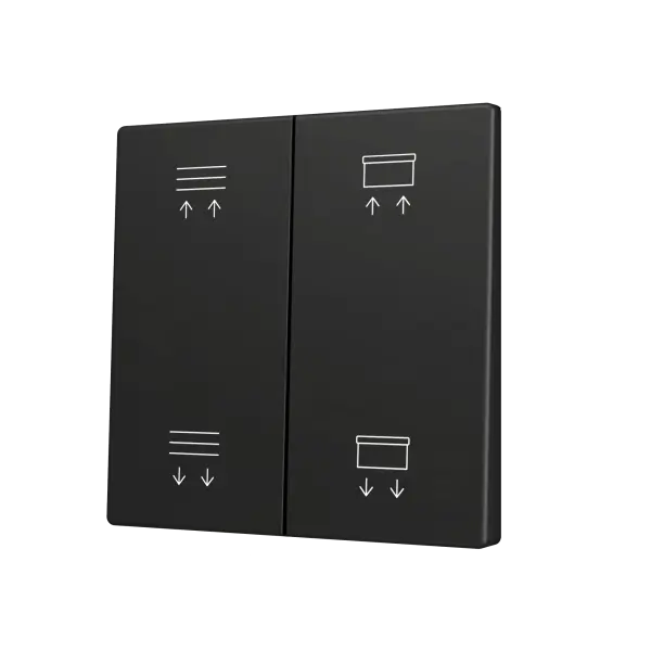 Zennio ZS70 - Dubbele toets (op/neer) voor KNX Soft drukknop - Custom (Antraciet) - Vanaf 100 stuks