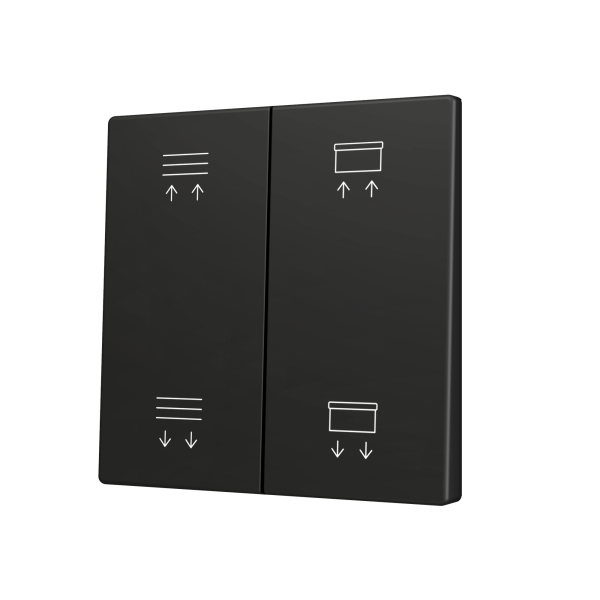 Zennio ZS70 - Dubbele toets (op/neer) voor KNX Soft drukknop - Custom (Antraciet) - Vanaf 100 stuks