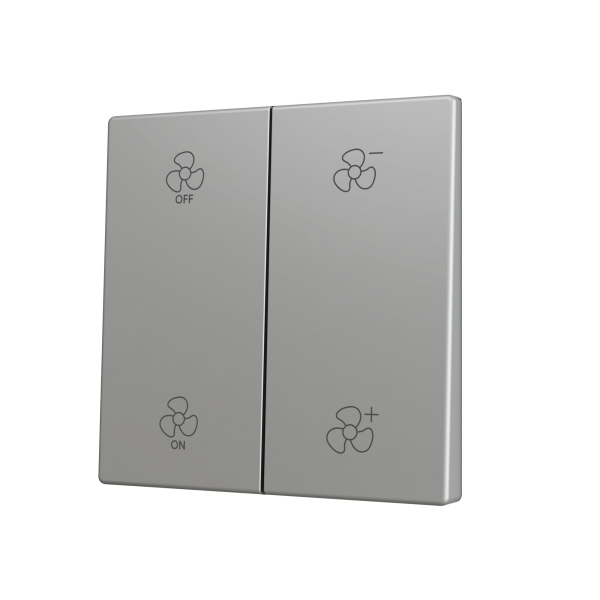 Zennio ZS70 - Dubbele toets (op/neer) voor KNX Soft drukknop - Custom (Zilver) - Vanaf 100 stuks