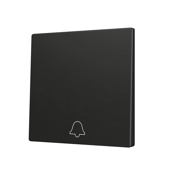 Zennio ZS70 - Enkelvoudige toets (neerwaarts) voor KNX Soft drukknop - Deurbel icoon (Antraciet)
