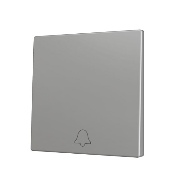 Zennio ZS70 - Enkelvoudige toets (neerwaarts) voor KNX Soft drukknop - Deurbel icoon (Zilver)