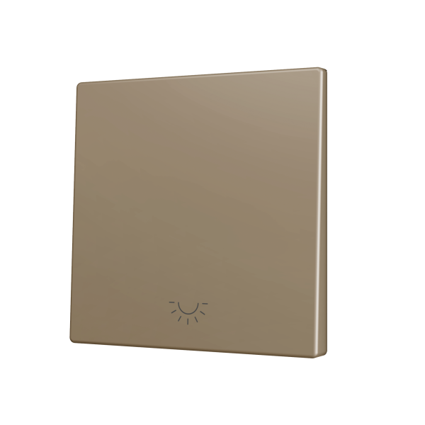 Zennio ZS70 - Enkelvoudige toets (neerwaarts) voor KNX Soft drukknop - Licht icoon (Champagne)