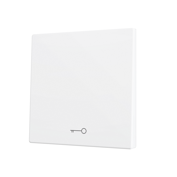 Zennio ZS70 - Enkelvoudige toets (neerwaarts) voor KNX Soft drukknop - Sleutel icoon (Mat wit)