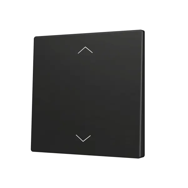 Zennio ZS70 - Touche simple (appui bas/haut) pour bouton poussoir KNX Soft - Icône de volet (Anthracite)