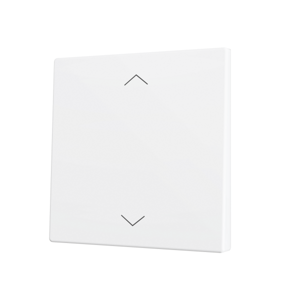 Zennio ZS70 - Enkelvoudige toets (op/neer) voor KNX Soft drukknop - Rolluik icoon (Mat wit)