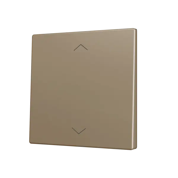 Zennio ZS70 - Enkelvoudige toets (op/neer) voor KNX Soft drukknop - Rolluik icoon (Champagne) - VPE=10