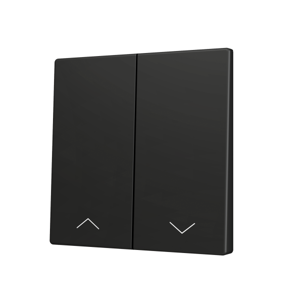 Zennio ZS70 - Touche double (appui en bas) pour bouton poussoir KNX Soft - Icône de volet (Anthracite)