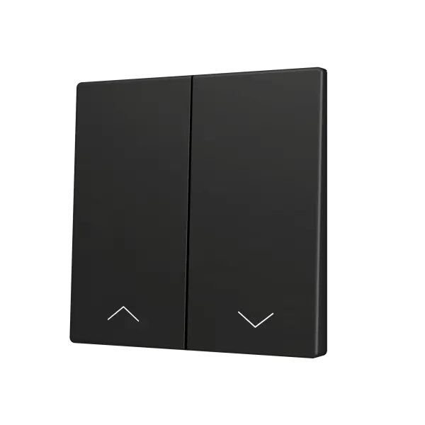 Zennio ZS70 - Touche double (appui en bas) pour bouton poussoir KNX Soft - Icône de volet (Anthracite)