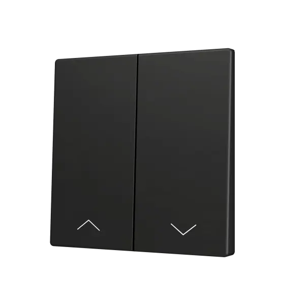 Zennio ZS70 - Touche double (appui en bas) pour bouton poussoir KNX Soft - Icône de volet (Anthracite)