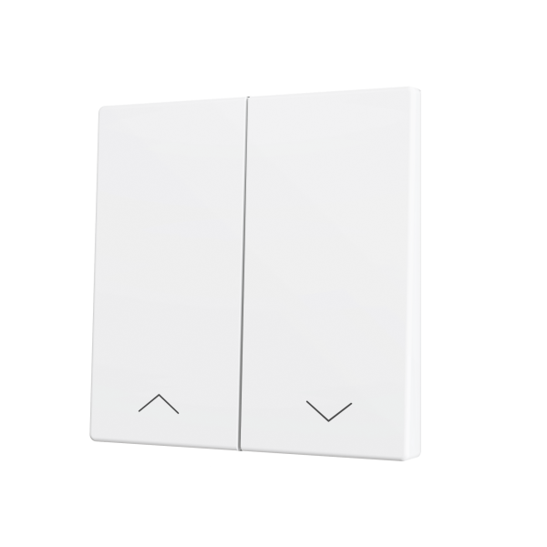 Zennio ZS70 - Dubbele toets (neerwaarts) voor KNX Soft drukknop - Rolluik icoon (Mat wit)