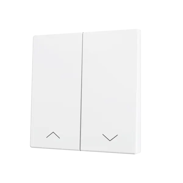 Zennio ZS70 - Touche double (appui en bas) pour bouton poussoir KNX Soft - Icône de volet (Blanc mat)