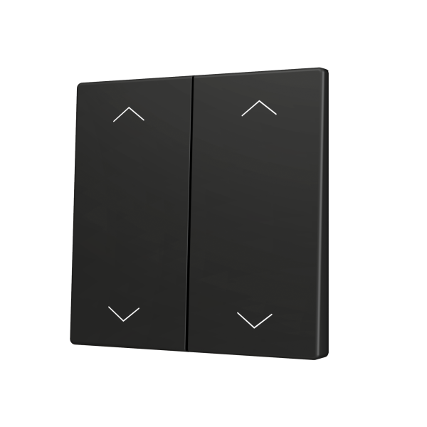 Zennio ZS70 - Dubbele toets (op/neer) voor KNX Soft drukknop - Rolluik icoon (Antraciet)