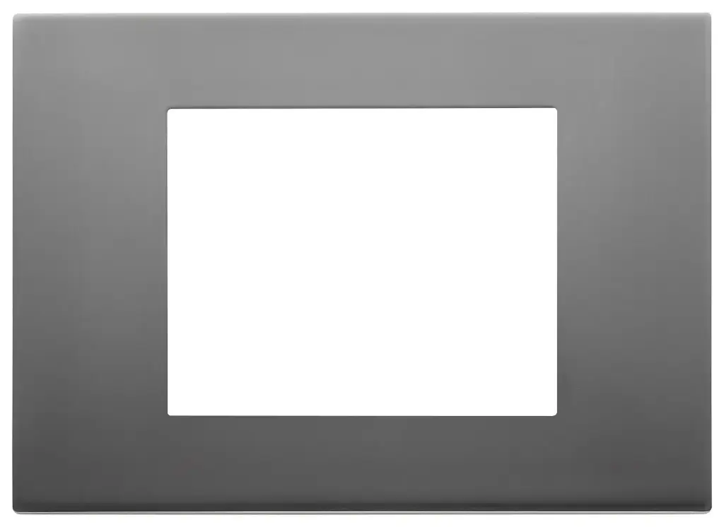 Vimar Linea - Plaque de recouvrement 3M (Métal satin inox)