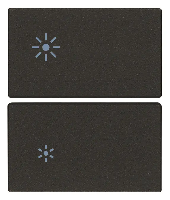 Vimar Linea - 2 halve knoppen 2M (Helderheid - zwart)