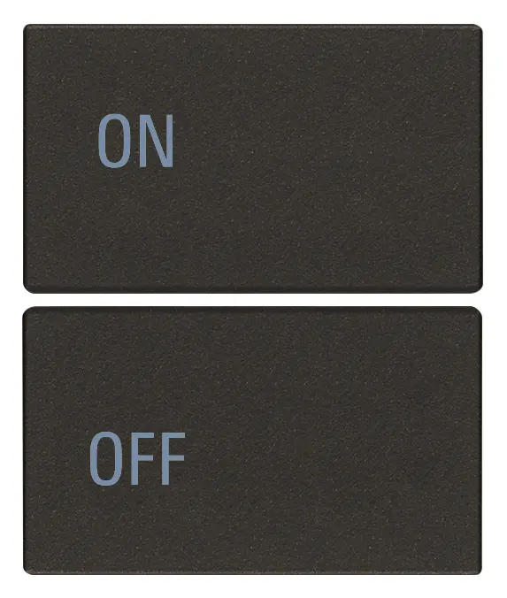 Vimar Linea - 2 demi-boutons 2M (ON/OFF - noir)