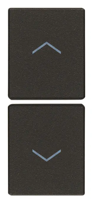 Vimar Linea - 2 halve knoppen 1M (Pijlen - zwart)