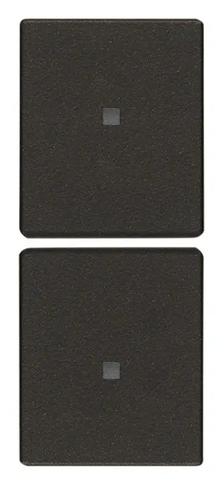 Vimar Linea - 2 demi-boutons 1M (Custom - noir)