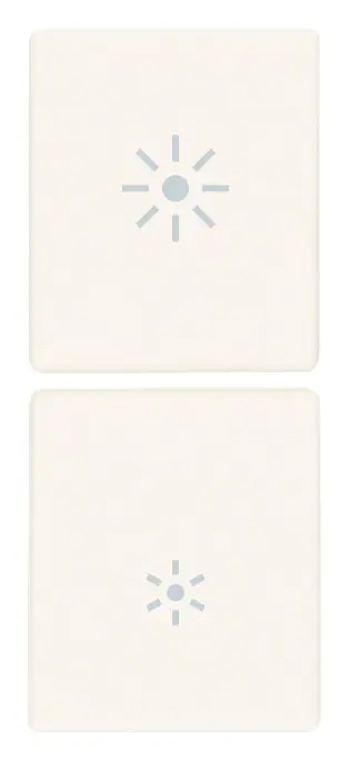 Vimar Linea - 2 demi-boutons 1M (Luminosité - blanc)