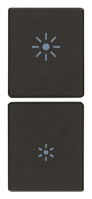Vimar Linea - 2 halve knoppen 1M (Helderheid - zwart)