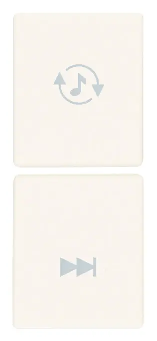 Vimar Linea - 2 demi-boutons 1M (Source/track - blanc)