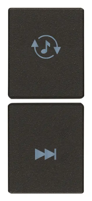 Vimar Linea - 2 halve knoppen 1M (Source/track - zwart)
