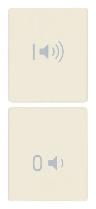 Vimar Linea - 2 demi-boutons 1M (Audio - canvas)