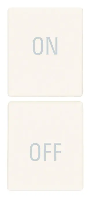 Vimar Linea - 2 demi-boutons 1M (ON/OFF - blanc)