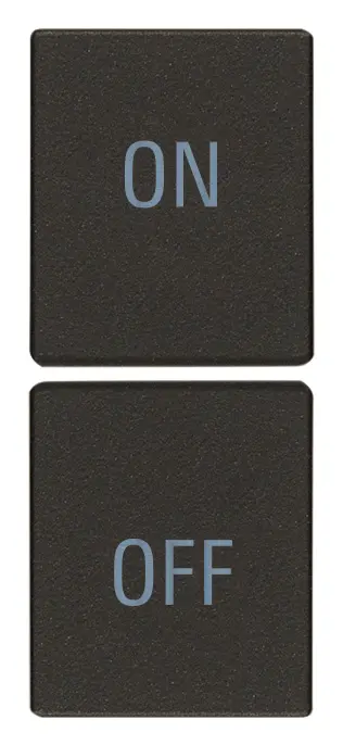 Vimar Linea - 2 demi-boutons 1M (ON/OFF - noir)