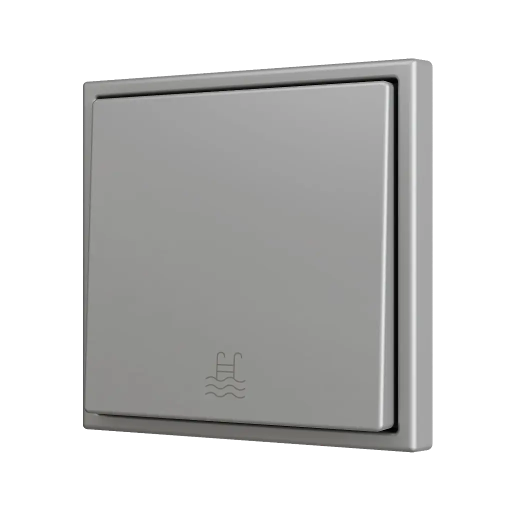 Zennio ZS70 - Bouton poussoir Soft - simple 1-v (Argent - Custom) - A partir de 100 pièces