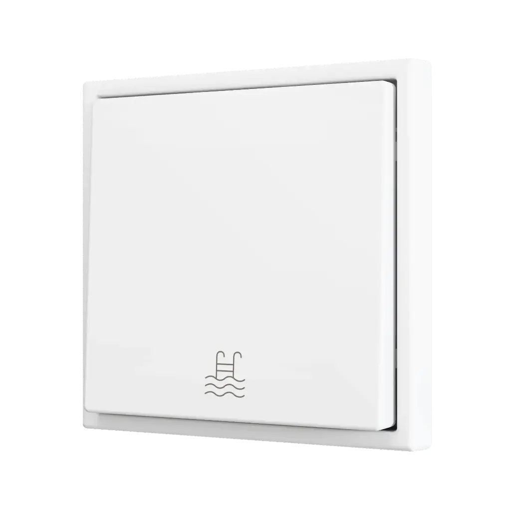 Zennio ZS70 - Bouton poussoir Soft - simple 1-v (Blanc mat - Custom) - A partir de 100 pièces