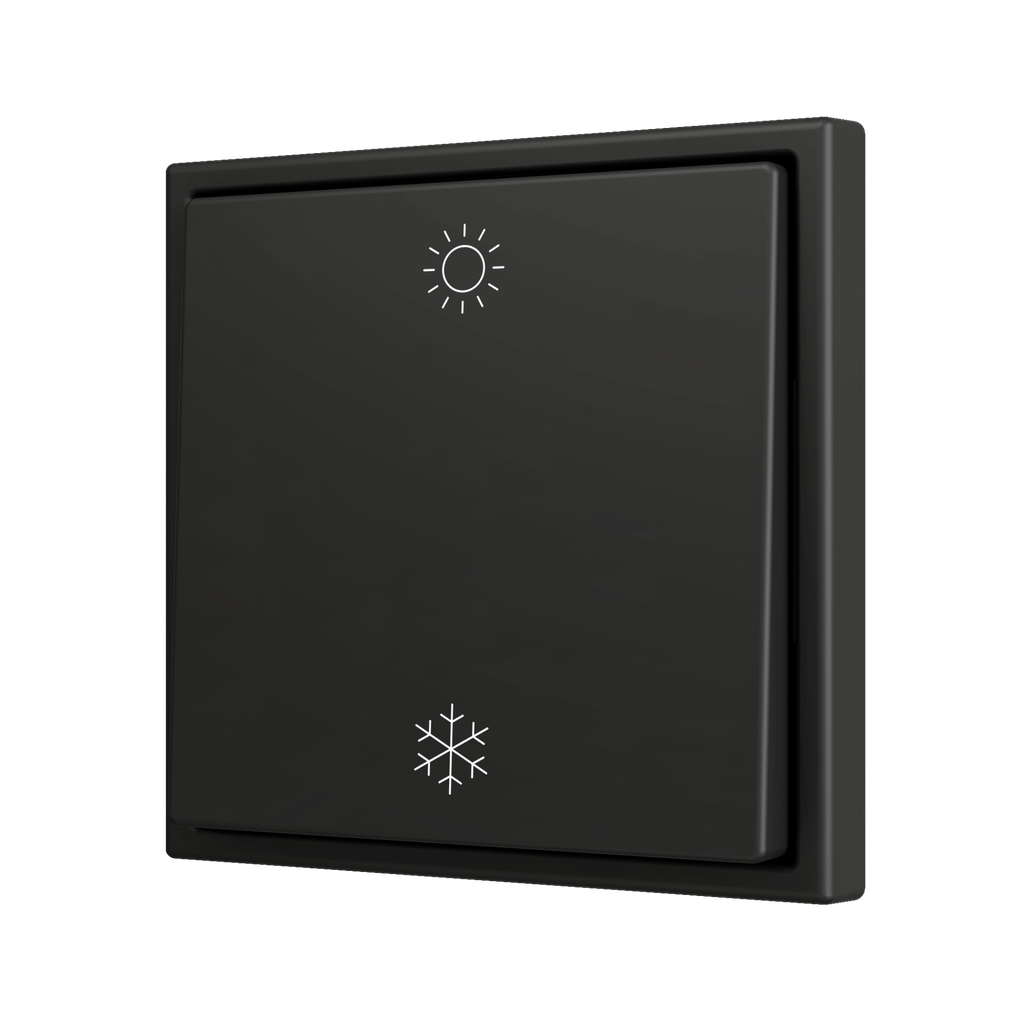 Zennio ZS70 - Bouton poussoir Soft - simple 2-v (Anthracite - Custom) - A partir de 100 pièces