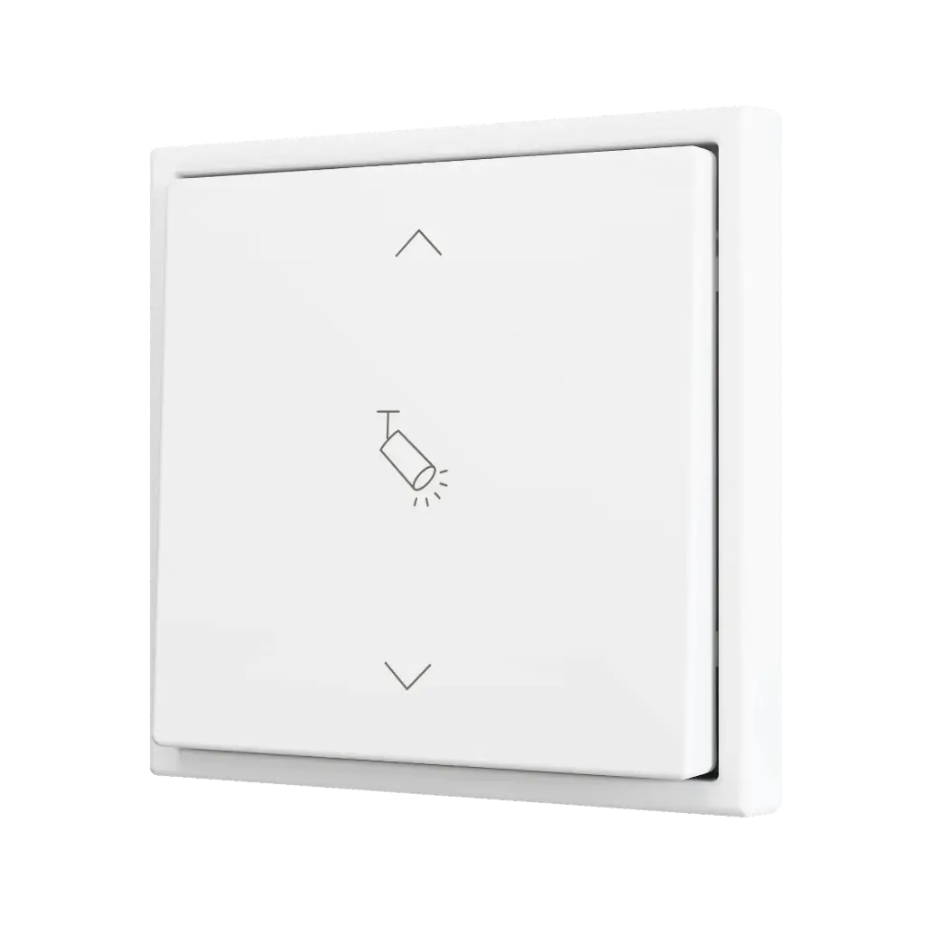Zennio ZS70 - Bouton poussoir Soft - simple 2-v (Blanc mat - Custom) - A partir de 100 pièces