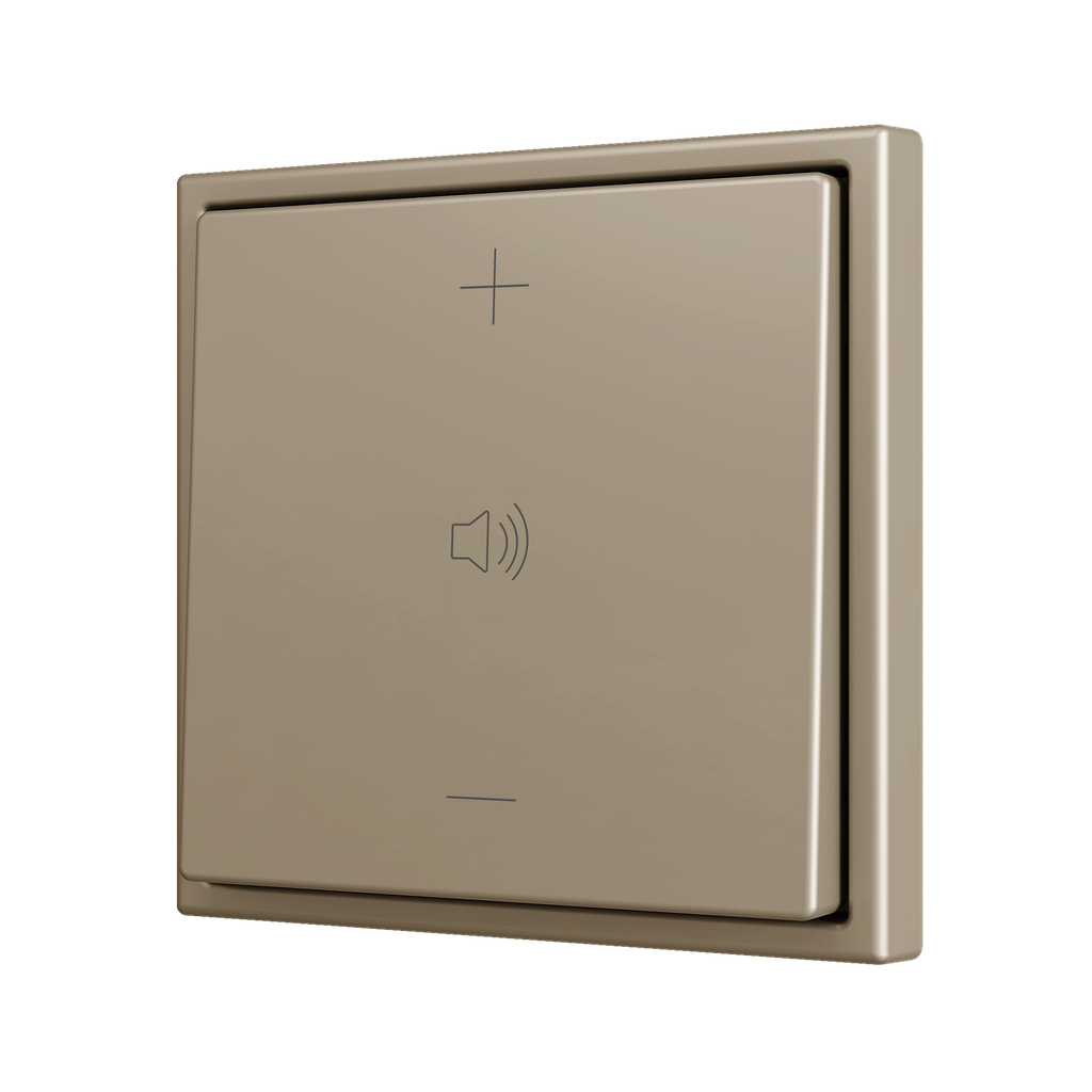 Zennio ZS70 - Bouton poussoir Soft - simple 2-v (Champagne - Custom) - A partir de 100 pièces