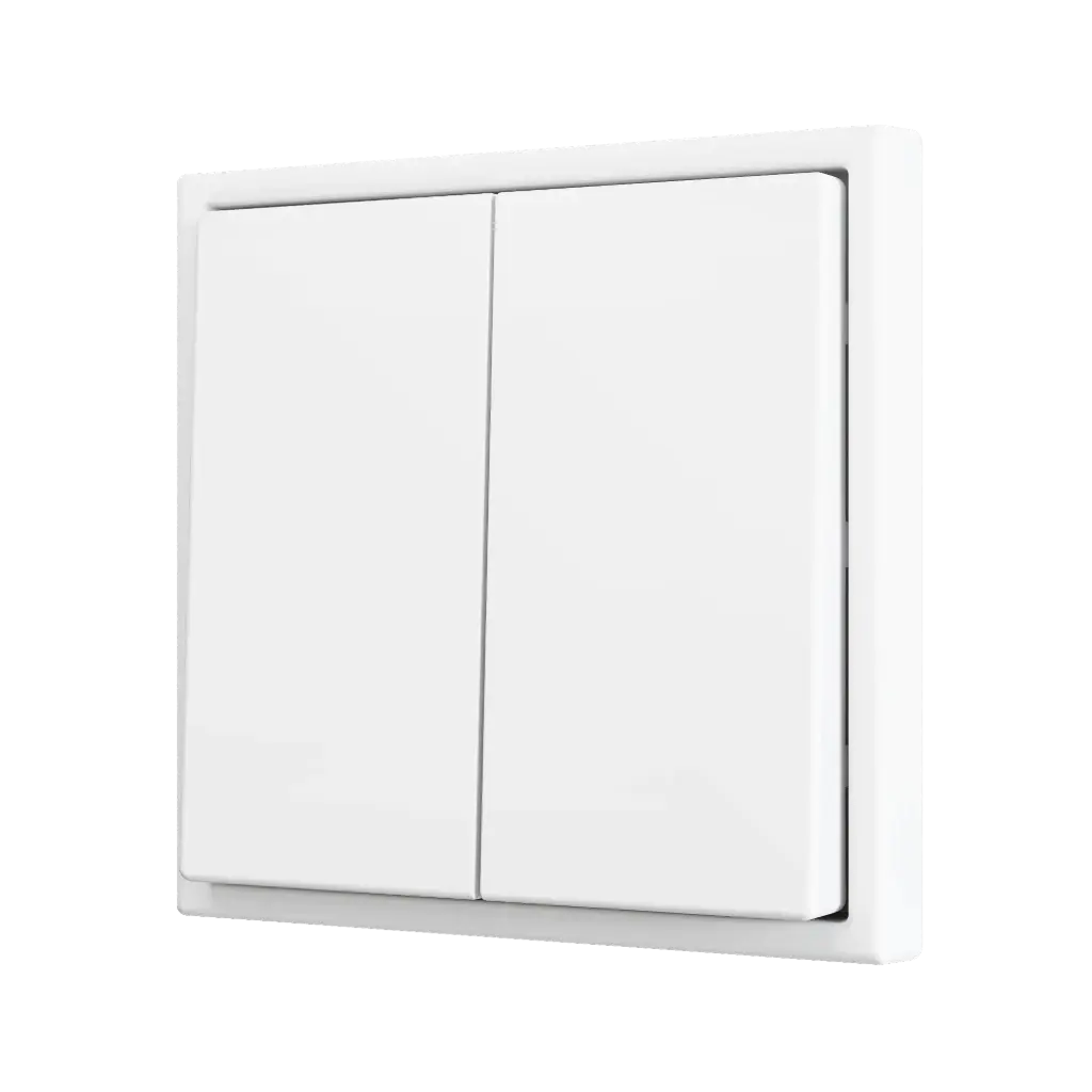 Zennio ZS70 - Bouton poussoir Soft - doublel 2-v (Blanc mat)