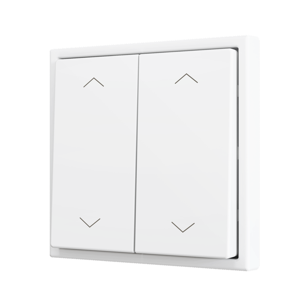 Zennio ZS70 - Bouton poussoir Soft - doublel 4-v (Argent) - VPE=10