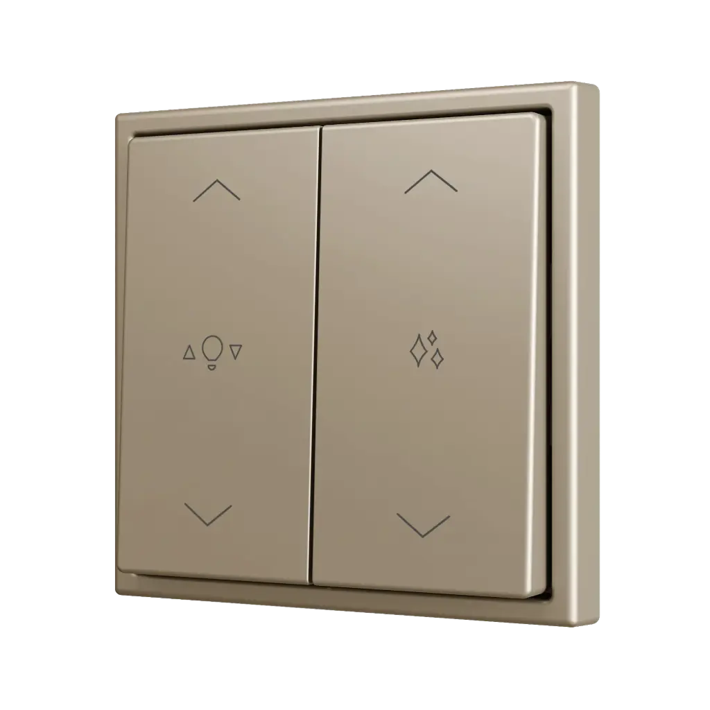 Zennio ZS70 - Soft drukknop - dubbel 4-v (Champagne - Custom) - vanaf 100 stuks