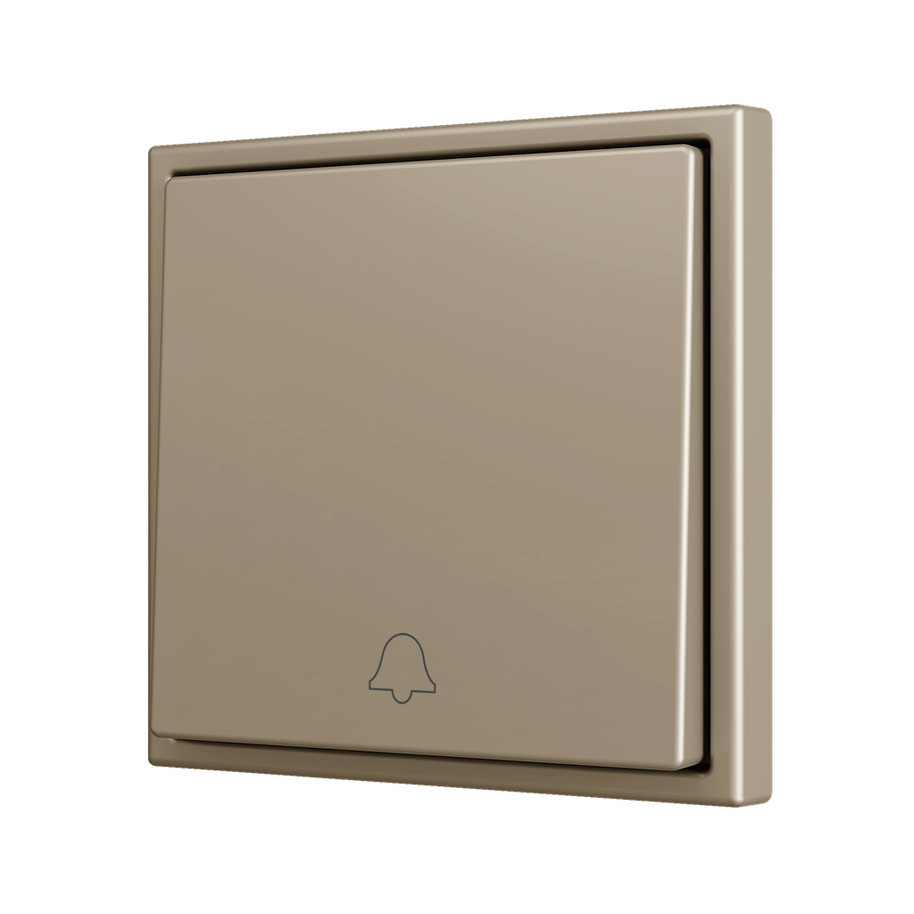 Zennio ZS70 - Soft drukknop - enkel 1-v - deurbel icoon (Champagne)