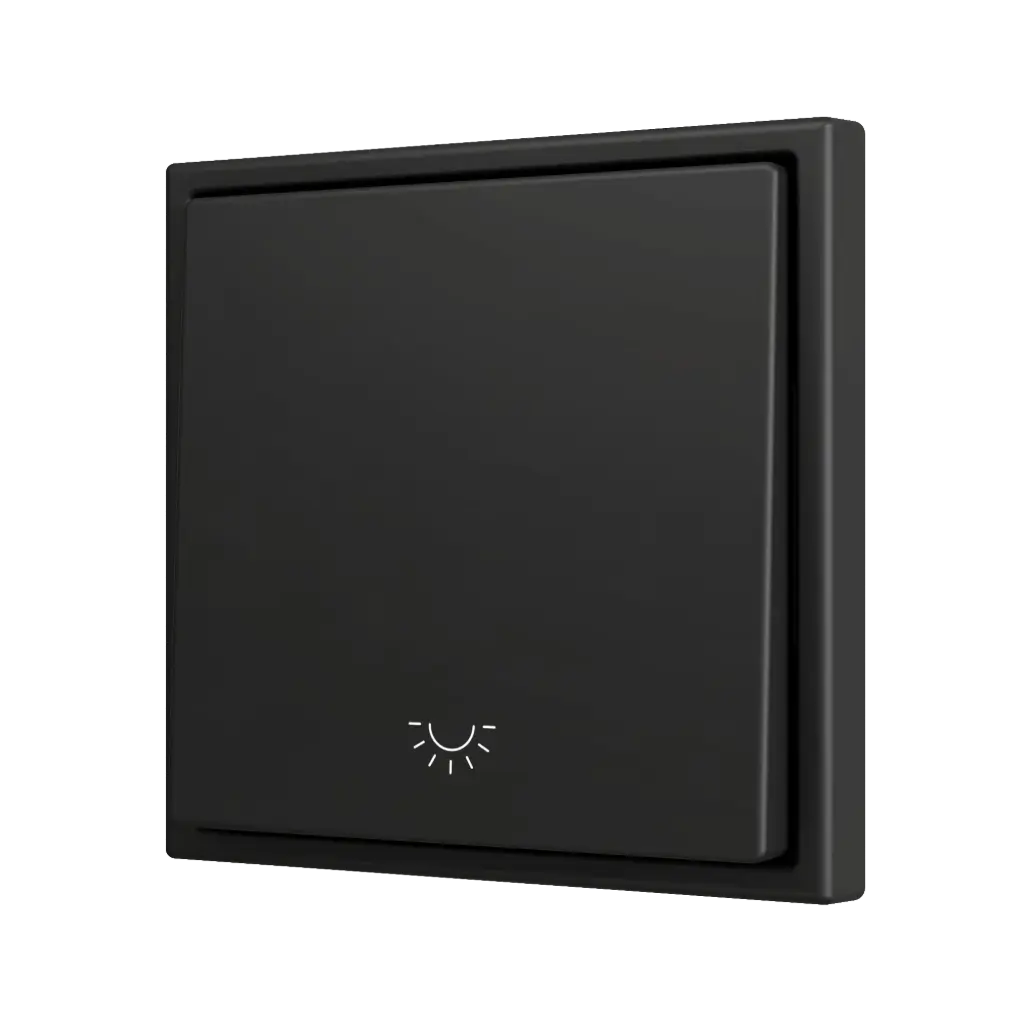Zennio ZS70 - Bouton poussoir Soft - simple 1-v - Icône de lumière (Anthracite) - VPE=10