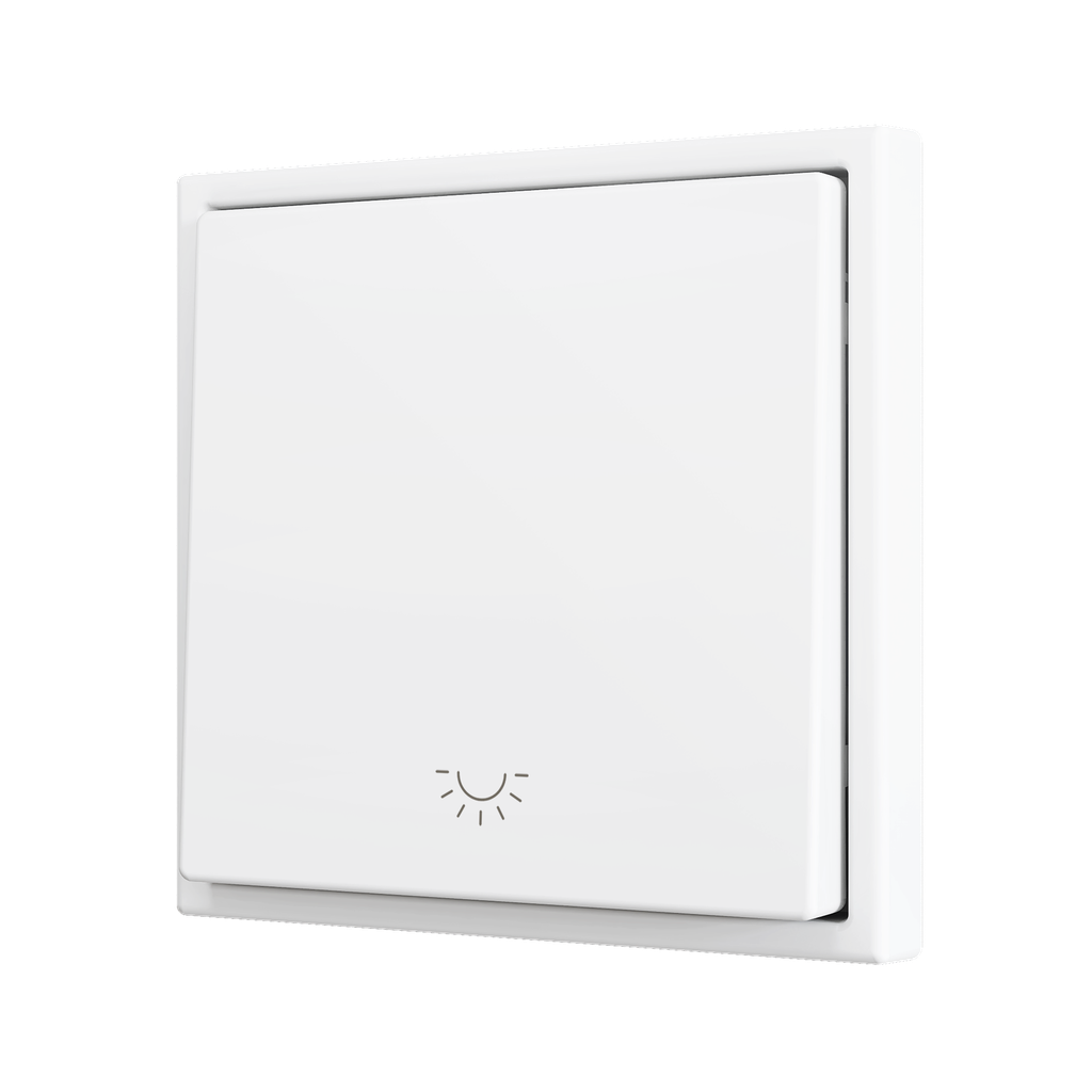 Zennio ZS70 - Soft drukknop - enkel 1-v - licht icoon (Mat wit)