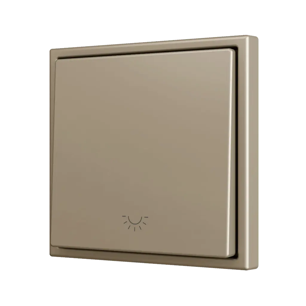 Zennio ZS70 - Bouton poussoir Soft - simple 1-v - Icône de lumière (Champagne) - VPE=10