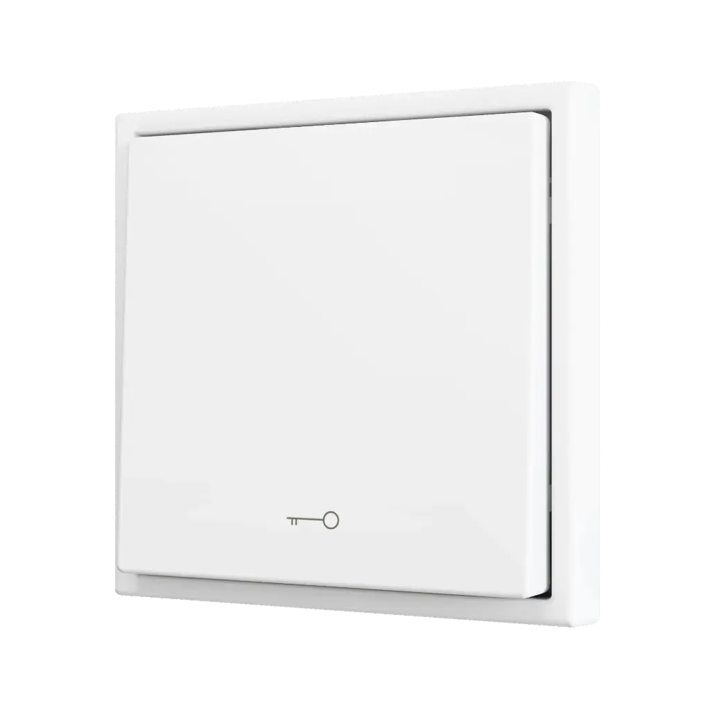 Zennio ZS70 - Soft drukknop - enkel 1-v - sleutel icoon (Mat wit)