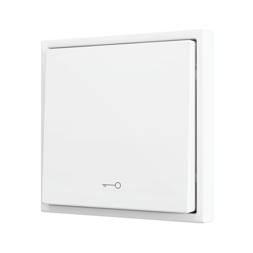 Zennio ZS70 - Soft drukknop - enkel 1-v - sleutel icoon (Mat wit)