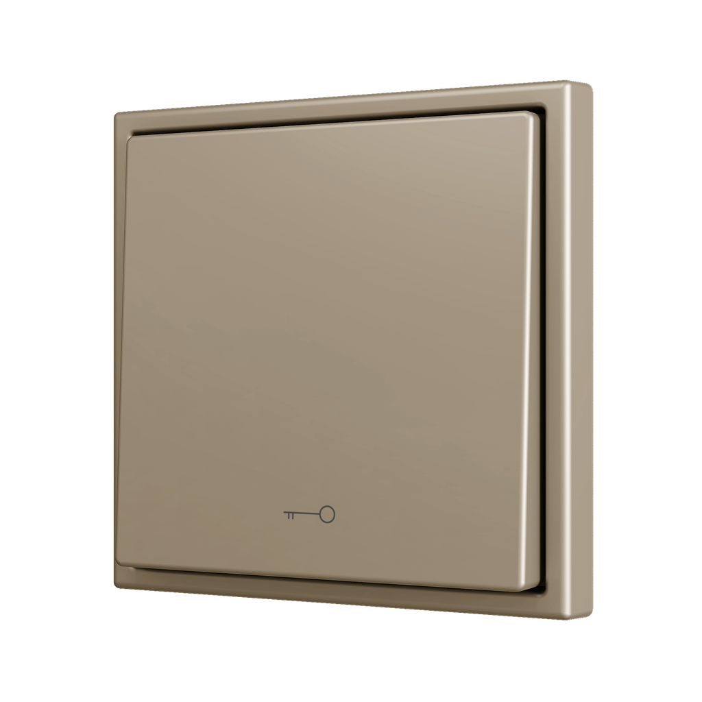 Zennio ZS70 - Bouton poussoir Soft - simple 1-v - Icône de clef (Champagne) - VPE=10
