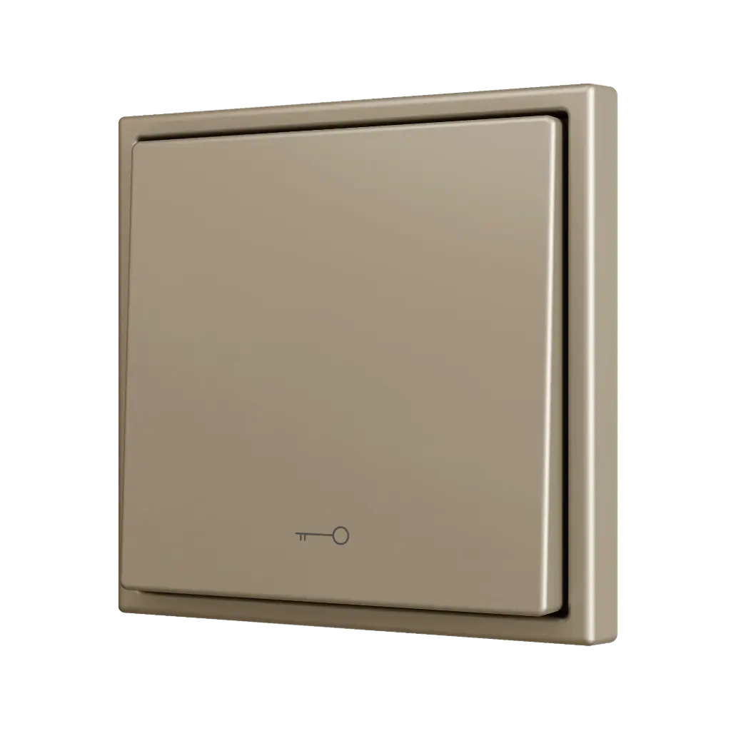Zennio ZS70 - Soft drukknop - enkel 1-v - sleutel icoon (Champagne)