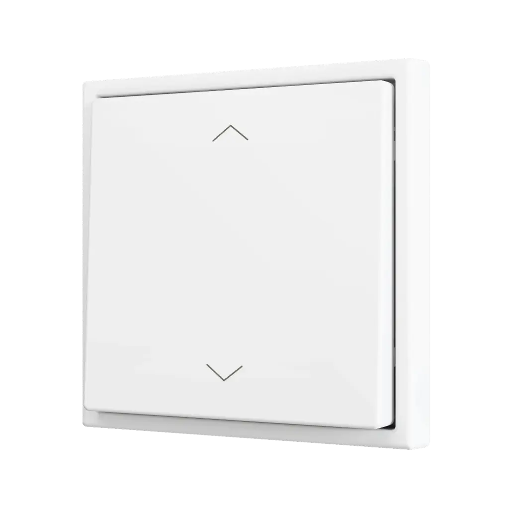 Zennio ZS70 - Bouton poussoir Soft - simple 2-v - Icône de volet (Blanc mat) - VPE=10