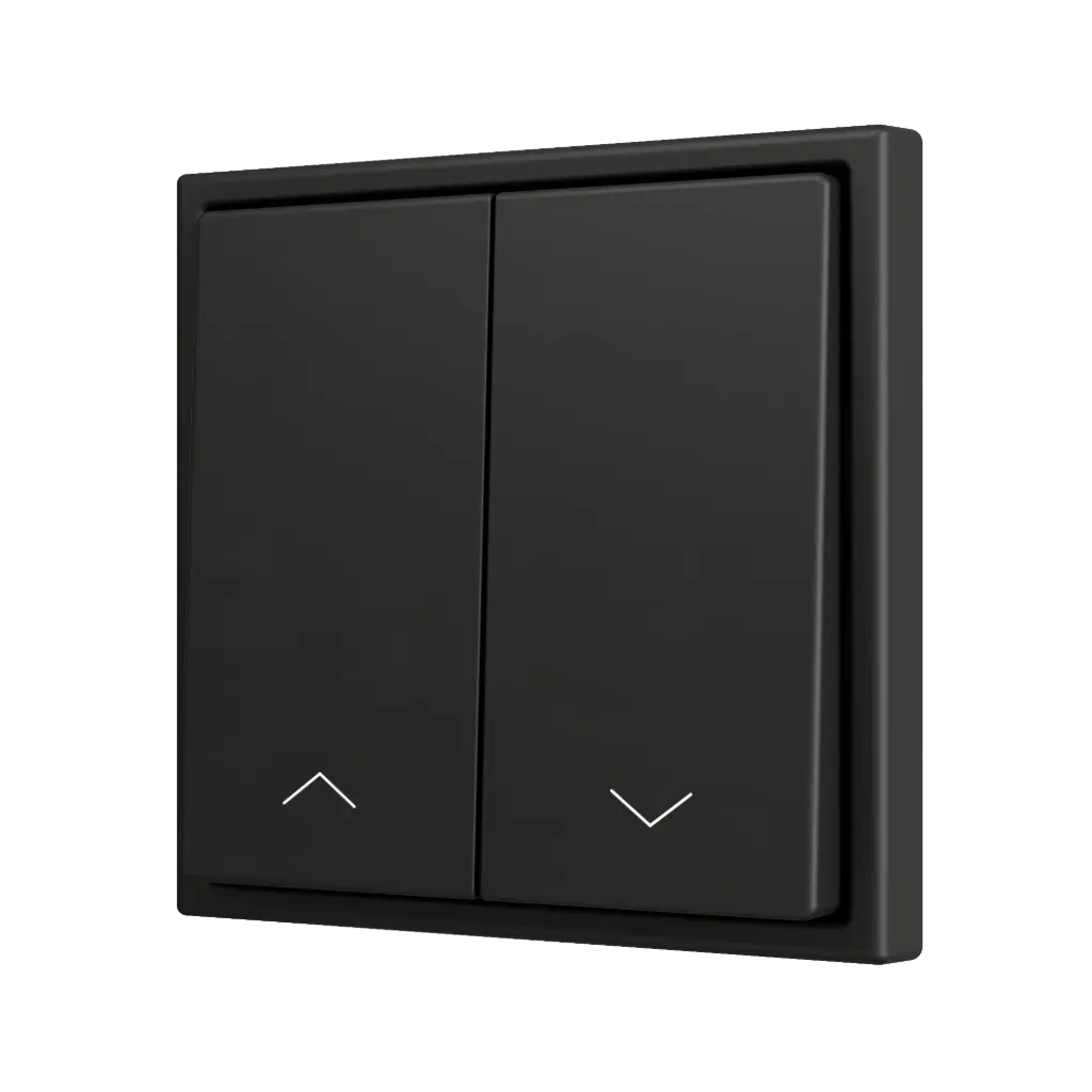 Zennio ZS70 - Bouton poussoir Soft - doublel 2-v - Icône de volet (Anthracite) - VPE=10