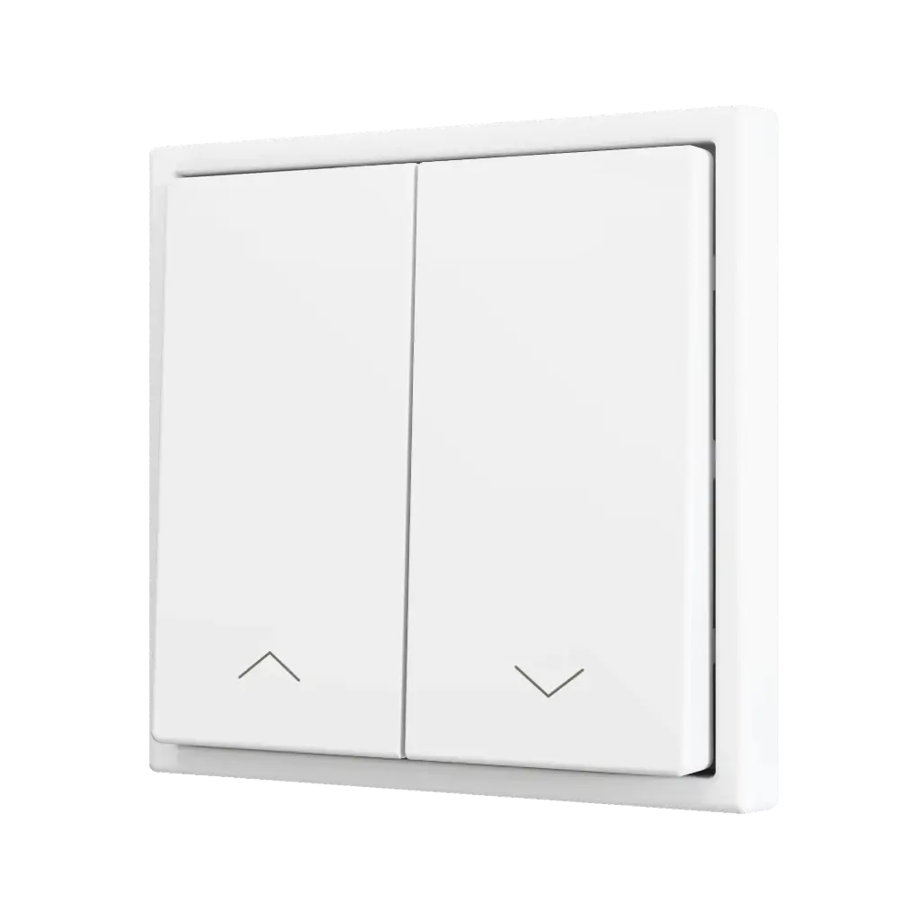 Zennio ZS70 - Soft drukknop - dubbel 2-v - rolluik icoon (Mat wit) - VPE=10