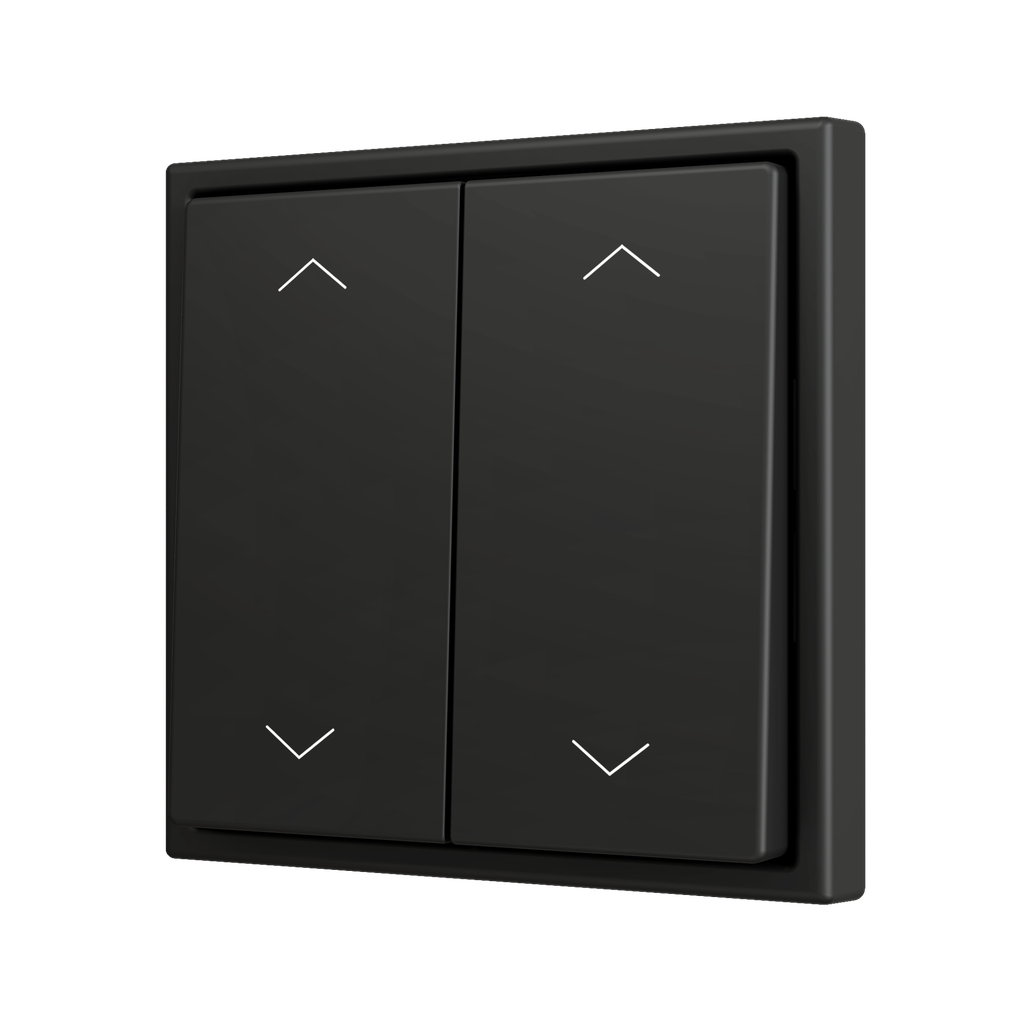 Zennio ZS70 - Bouton poussoir Soft - doublel 4-v - Icône de volet (Anthracite) - VPE=10