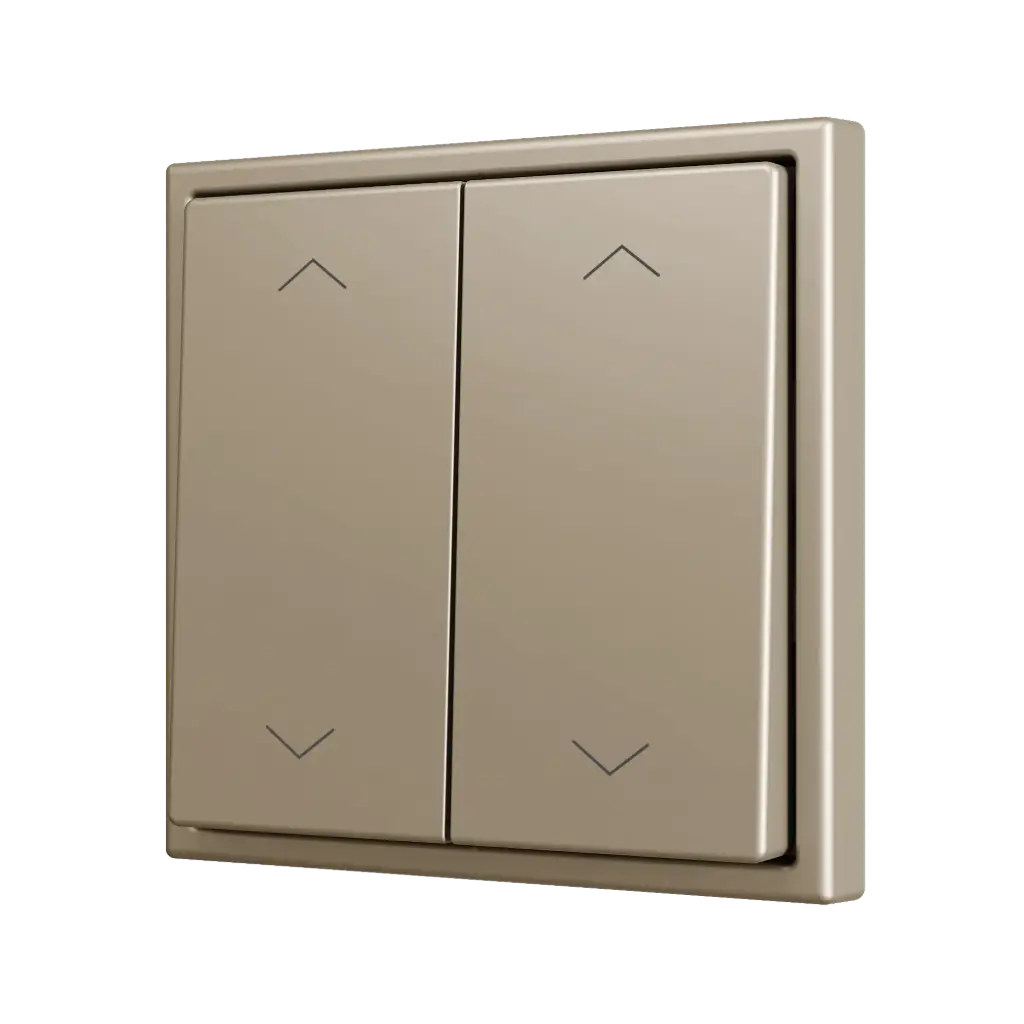 Zennio ZS70 - Bouton poussoir Soft - doublel 4-v - Icône de volet (Champagne) - VPE=10