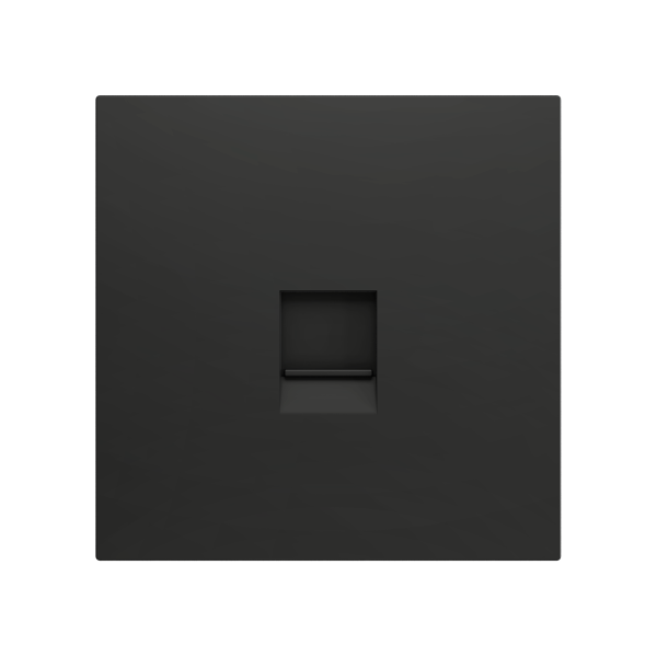 Zennio ZS70 - Centraalplaat voor enkele RJ45 connector (Antraciet)